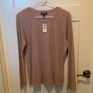 Express Sparkly Long Sleeved Shirt